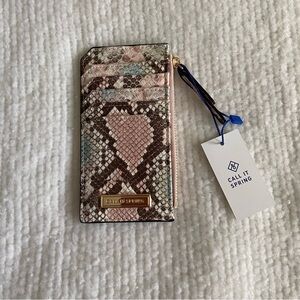 New With Tags Snake Print Mini Wallet